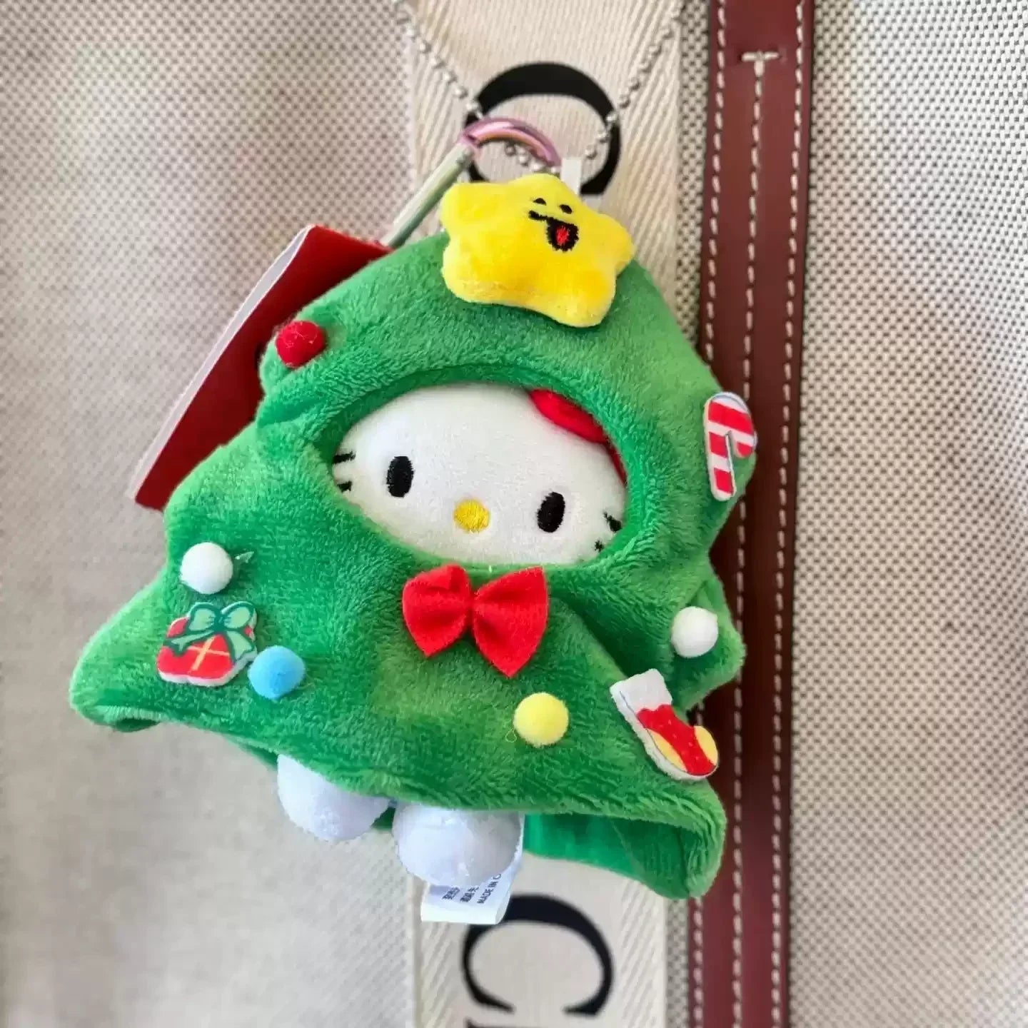 Hello Kitty Christmas Festive Plushie Keychain (10cm/4") - Snuggle Heaven