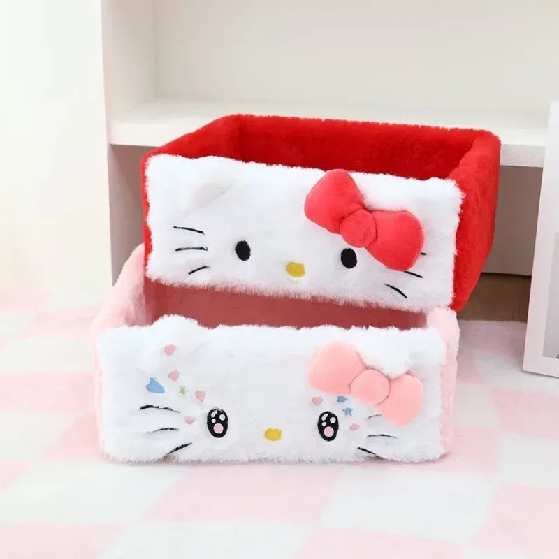 Kawaii Hello Kitty Fluffy Basket - Snuggle Heaven