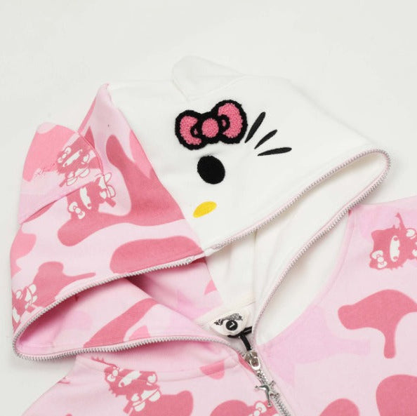 Hello Kitty Matching Zip-Up Hoodie